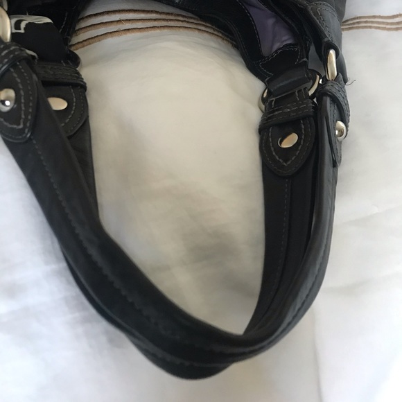 COACH Vintage Signature Black Bag with scarf - Picture 11 of 12